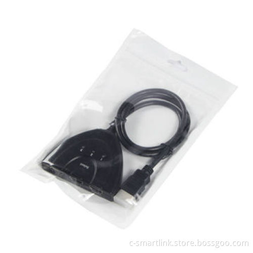 1.4A support 3D, 3-port HDMI Pigtail Switch, 60cm HDMI Cable, 3-in-1, 3 Input and 1 Output